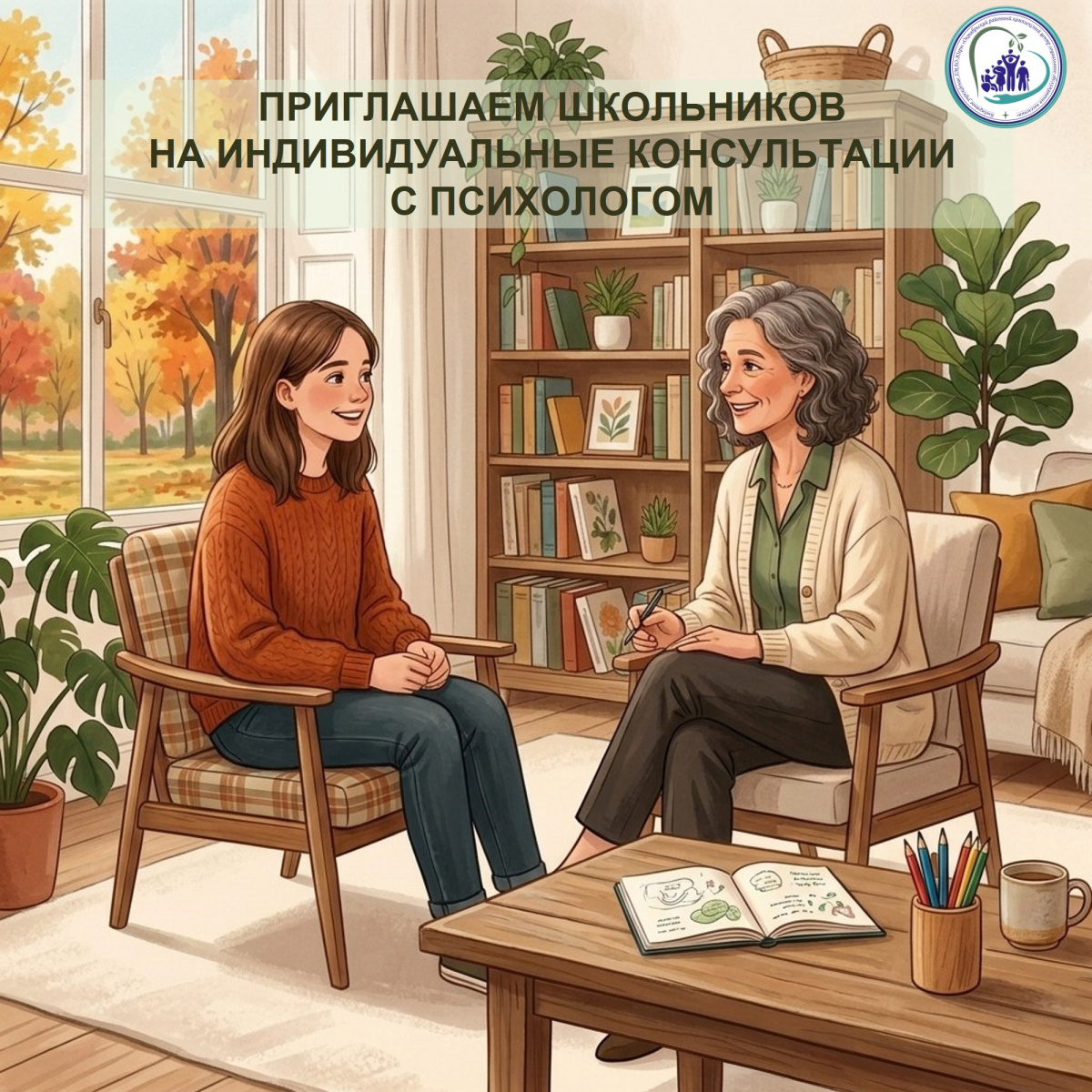 Приглашаем школьников на индивидуальные консультации с психологом