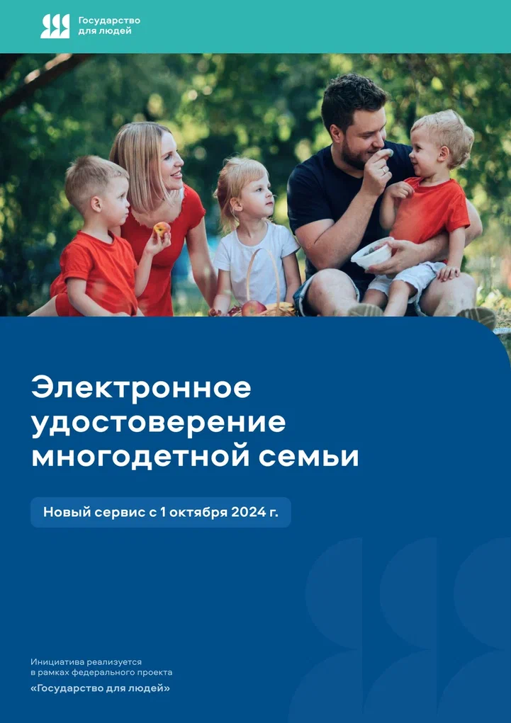 Многодетные семьи в Югре смогут получить электронное удостоверение