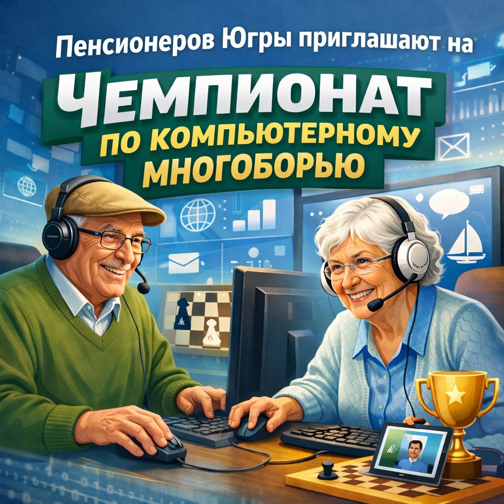 Пенсионеров Югры приглашают на Чемпионат по компьютерному многоборью 
