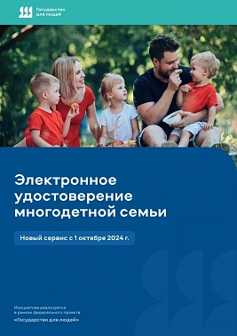 Многодетные семьи в Югре смогут получить электронное удостоверение