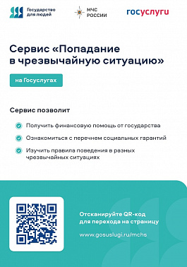 Цифровой сервис «Чрезвычайная ситуация» на Едином портале государственных и муниципальных услуг 